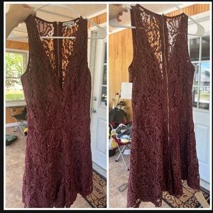 maroon formal romper